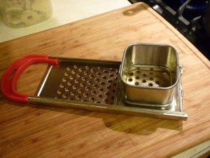 Alert: This recipe requires special equipment. There is a device called a spaetzle maker, which makes this recipe quite simple. Alternatively you could use a flat cheese grater, although it takes more time. I’ve used a spoon a few times and it’s quite tedious.