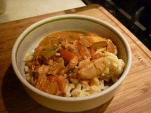 Serve over spaetzle or noodles or rice.