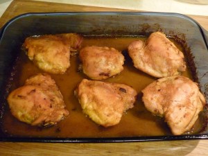 Bake at 375 degrees F for 50-60 minutes, turning chicken pieces occasionally.