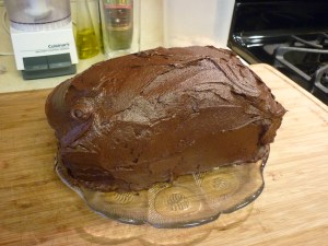 Here it is finished. The rich, rich chocolate flavor is decadent.