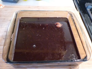 Pour syrup over batter. DO NOT STIR.