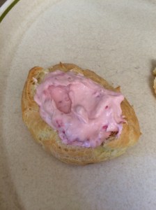 Carefully fill puffs.