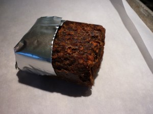 Someone will ask me, so here are the ingredients in this block of wonder: raisins, brown sugar, dried apples, dextrose, water, salt, beef, corn starch, dried citrus peel, apple juice concentrate, spices, and distilled vinegar. I do not know if you can substitute.