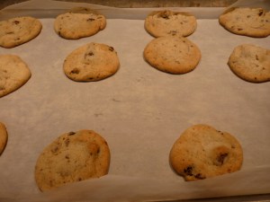 Drop by rounded teaspoonfuls, 2 inches apart, onto greased baking sheets (I used parchment paper). Bake 8 to 10 minutes or until lightly browned.